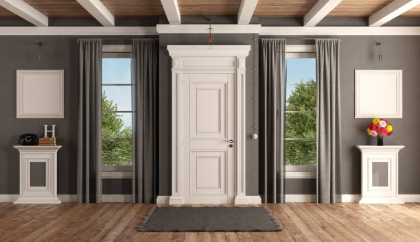 Home entrance of a classic villa
