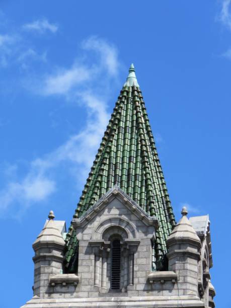istock Gothic Church steeple spire with cross 1153708024
