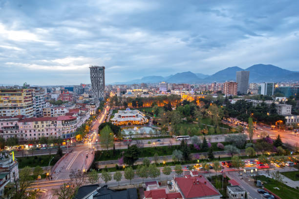 Cityscape, Tirana City View from Sky Tower Tirana , Albania, April 17, 2015 : Cityscape, Tirana City View from Sky Tower tirana photos stock pictures, royalty-free photos & images