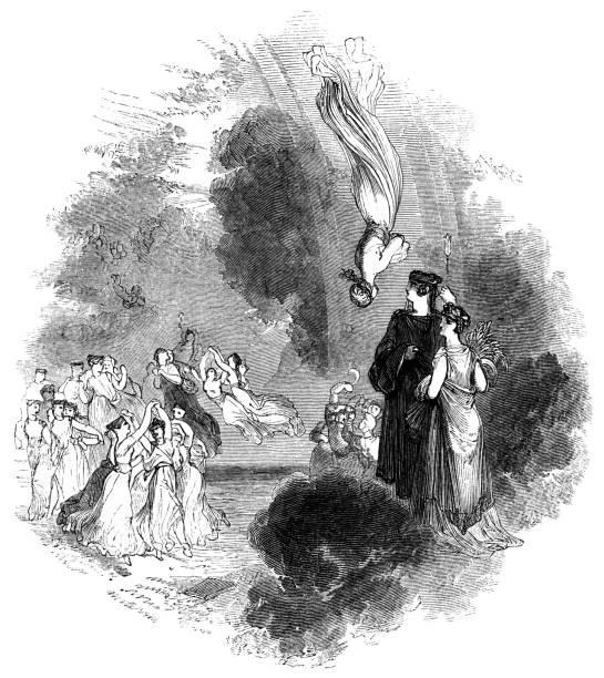 istock Nymphs Dancing for Ferdinand and Miranda - Works of William Shakespeare 1153710462