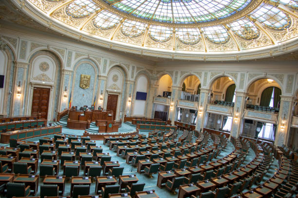 istock Senate Chambers in Palace of Parliament Bucharest 1153714820