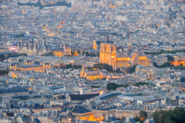 istock Paris cityscape illustration 1153715711