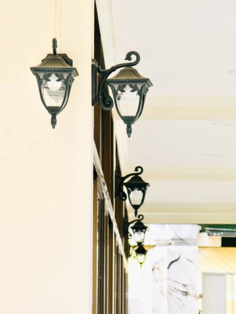 istock Beautiful Retro Decorative Lamps on The Wall 1153723718