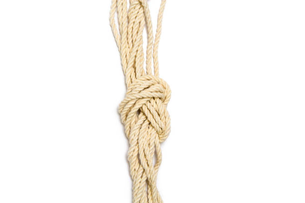 istock Braided rope souvenir on white background 1153724416