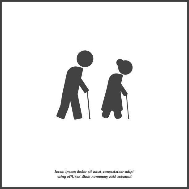 векторная икона пенсионеров. пожилые люди с иной на белом изолированном фоне - 4684 stock illustrations