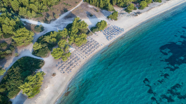 Paragga beach. Halkidiki, Greece stock photo