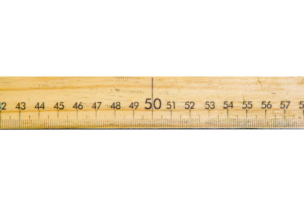 istock Wooden measuring ruler isolated on white 1153736011