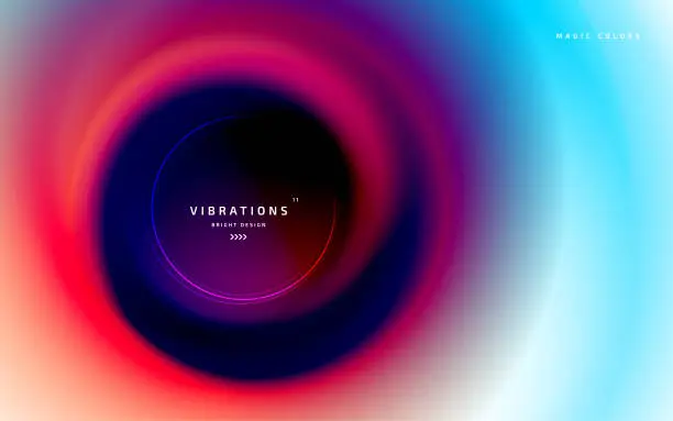 Vector illustration of Background with smooth flow of colors, blurred motion. Vibrant abstract gradual blend between shades with fluid blurred gradient. Trendy minimalist design with blur shapes.