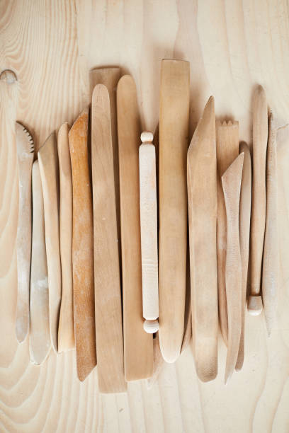 istock Wooden Clay Carving Tools 1153741636