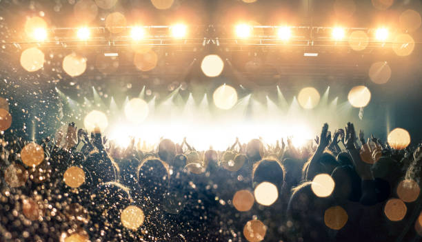 istock Concert crowd in front of a live stage 1153742629