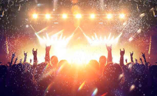 istock Concert crowd in front of a live stage 1153742630