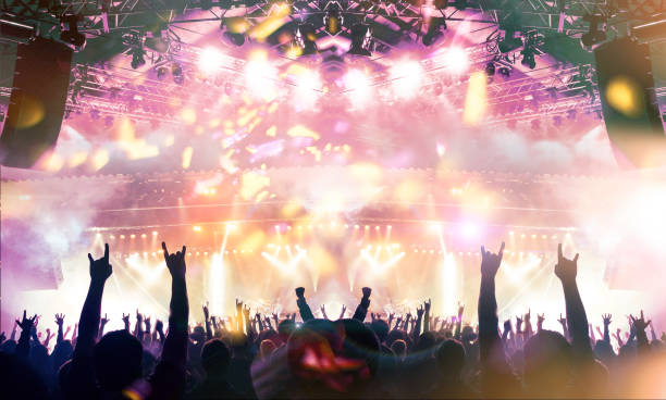 istock Concert crowd in front of a live stage 1153742648