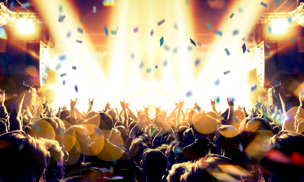 istock Concert crowd in front of a live stage 1153742649