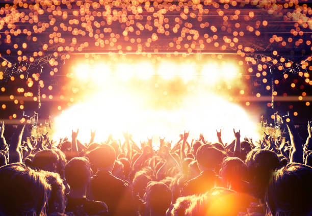istock Concert crowd in front of a live stage 1153742657