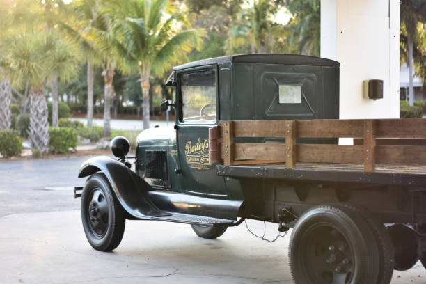 istock Antique truck at sunset 1153745181
