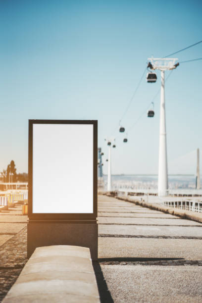 istock Empty poster mockup on the quayside 1153745422