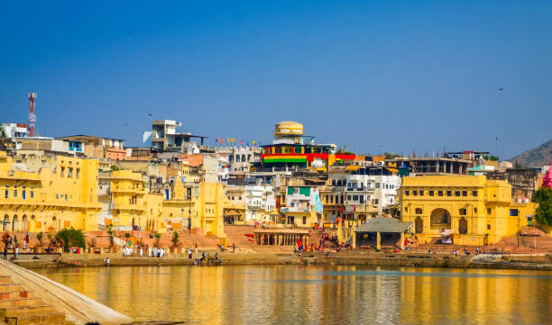 istock Panoramic view on Holy Lake and city Pushkar, Rajasthan, India. 1153749497