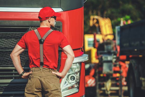 istock Semi Truck Driver in His 30s 1153749581