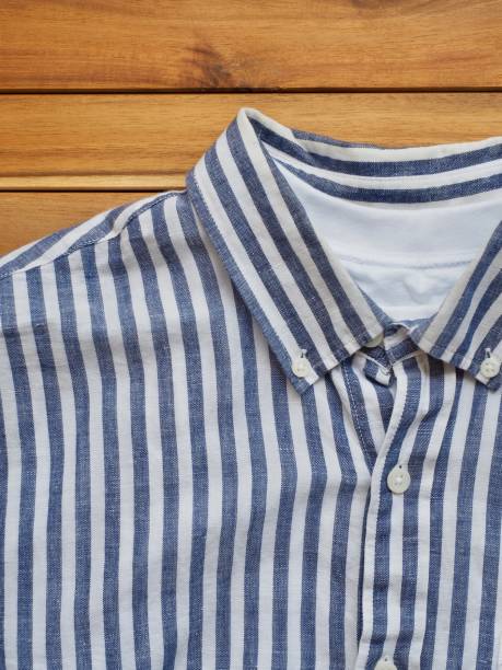istock Blue linen shirt, summer clothing 1153757387