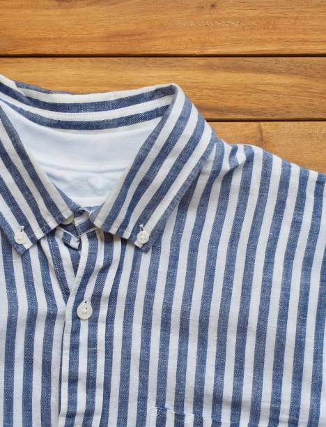 istock Blue linen shirt, summer clothing 1153757393