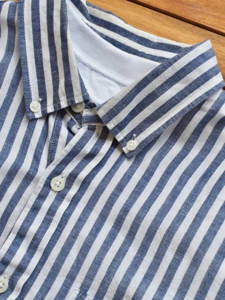 istock Blue linen shirt, summer clothing 1153757396