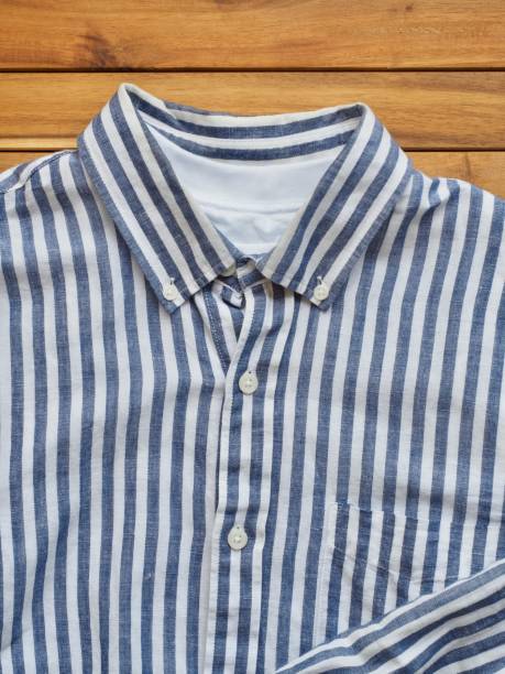 istock Blue linen shirt, summer clothing 1153757398