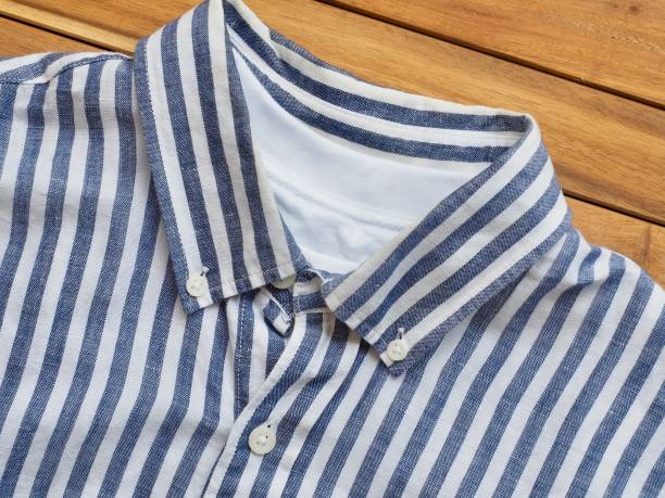 istock Blue linen shirt, summer clothing 1153757399