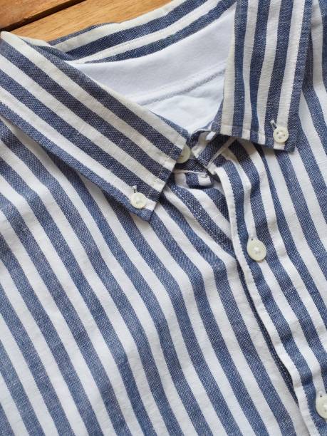 istock Blue linen shirt, summer clothing 1153757405