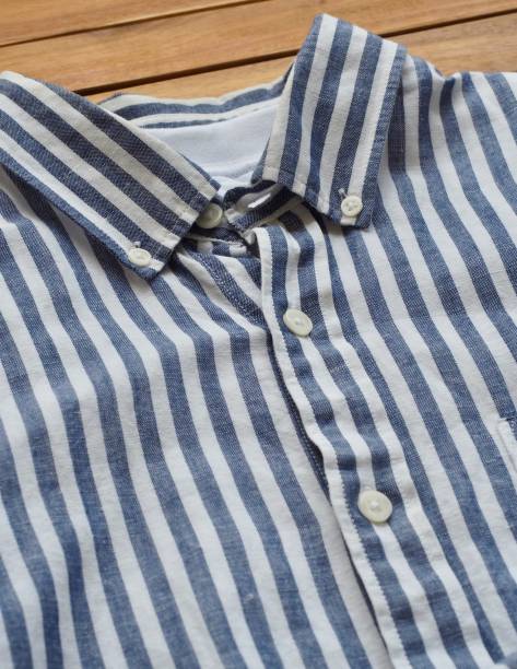 istock Blue linen shirt, summer clothing 1153757411