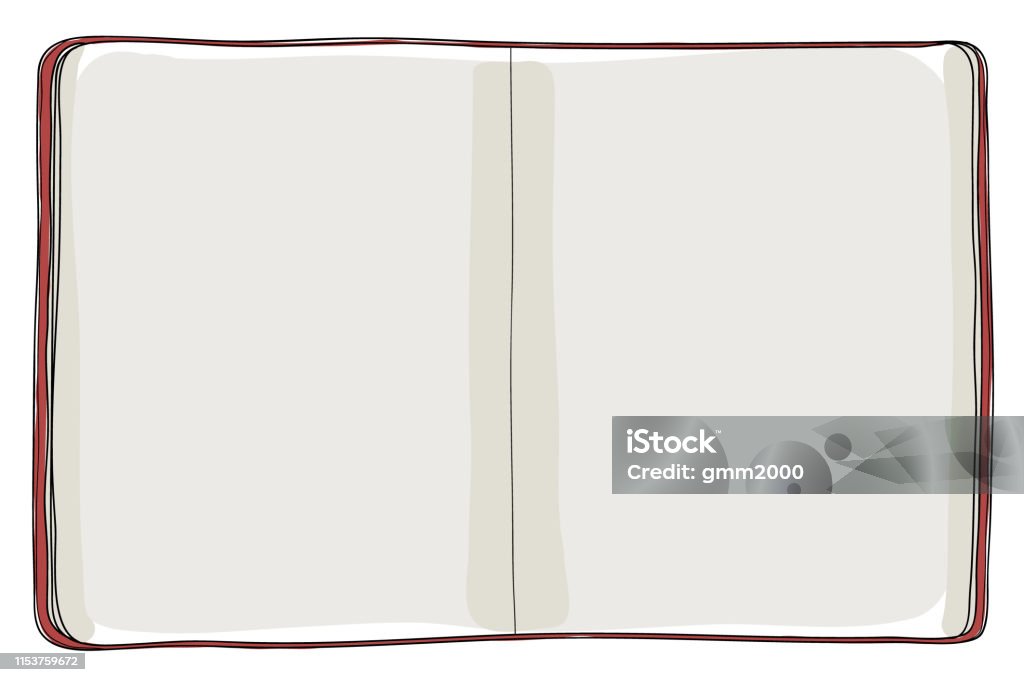 Red Notebook Graphics Red Notebook Hand Drawn Art Vector Illustration Stock Illustration ...