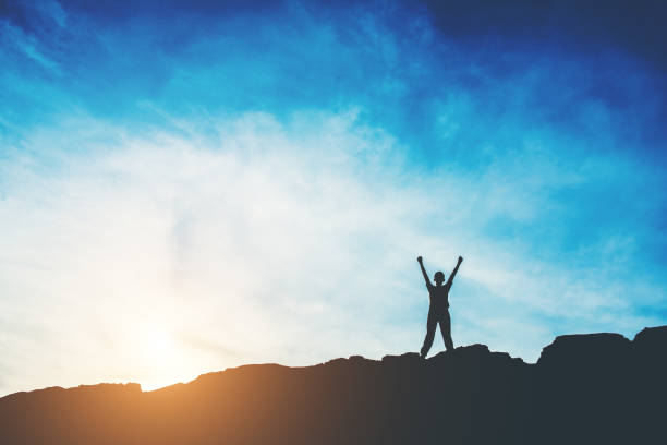 istock Silhouette of people happy time 1153767684