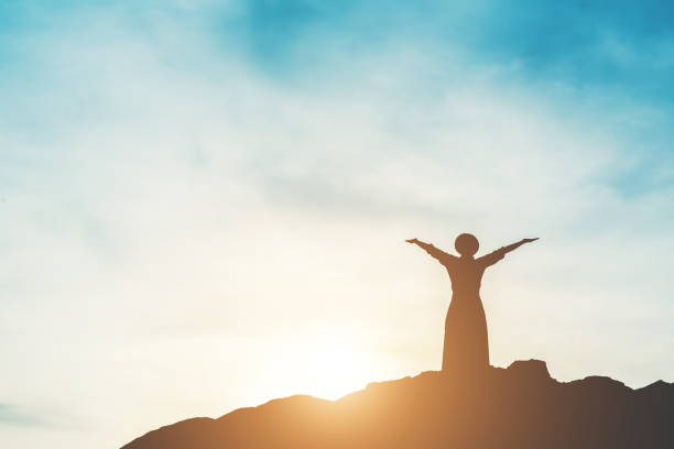 istock Silhouette of people happy time 1153767710