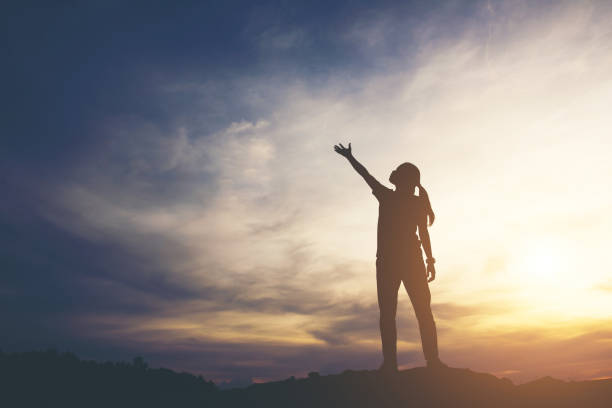 istock Silhouette of people happy time 1153767890
