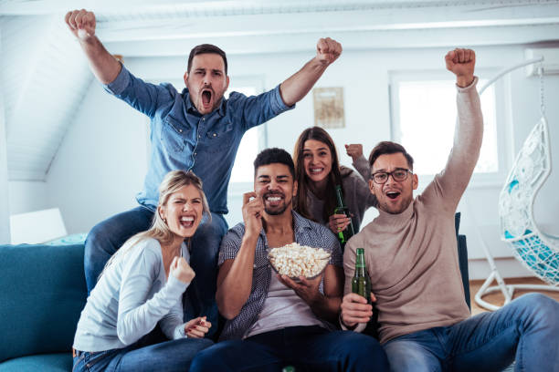 istock Friendship, sports and entertainment concept. 1153781487