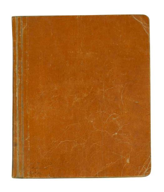 istock Close-up of an vintage notebook cover - white background 1153782015