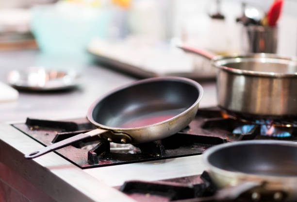 istock Stainless steel cookware , kitchenware set, Stainless steel pots, Kitchen utensils 1153782858