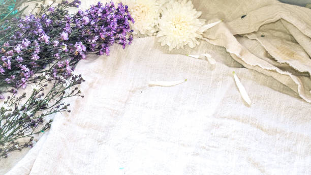 istock Vintage style decorate with white flowers 1153785935