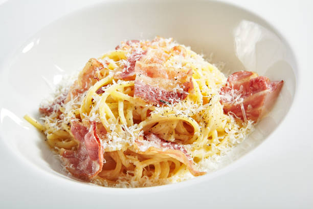 istock Italian Pasta with Fried Bacon 1153791647