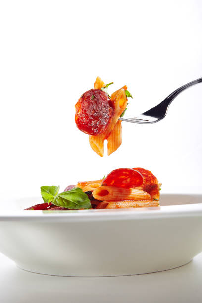 istock Italian Pasta with Salami 1153793698