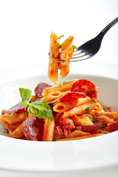 istock Italian Pasta with Salami 1153793715
