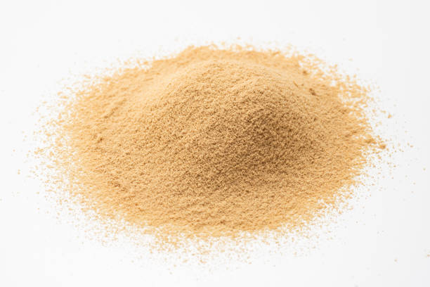 istock Soybean flour on white background 1153794795