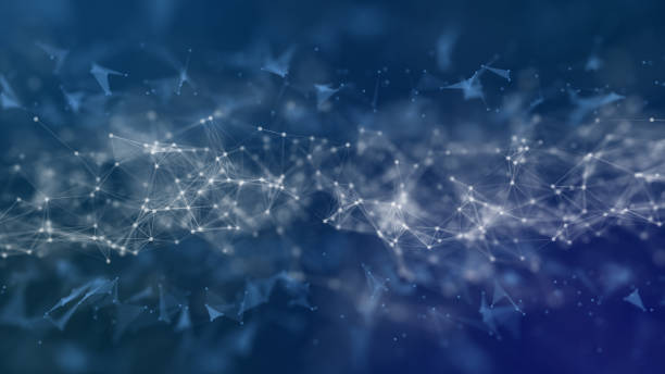 istock Digital cyber space, an innovation of future technology. 3D rendering line connecting in cyber space background 1153796336