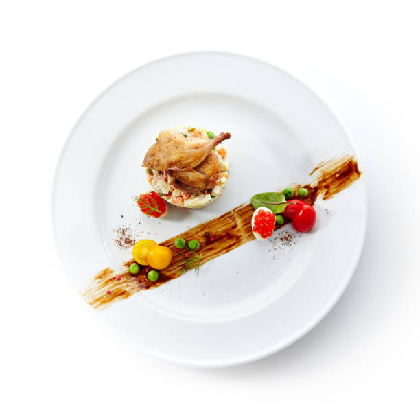 istock Olivier Salad or Russian Salad with Roasted Quail 1153798415