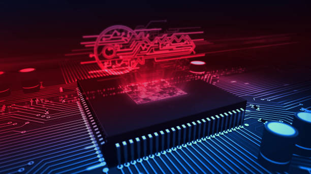 istock CPU on board with cyber key hologram 1153802663