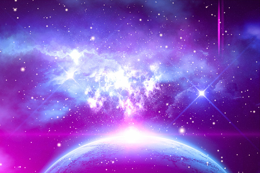 Nebula, Space, Stars, Animation, Render, Galaxy, Technology and Science Background