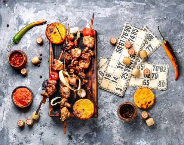 istock BBQ meat and lotto game 1153817874