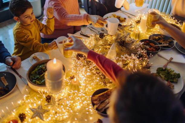 istock Christmas dinner with family 1153817884