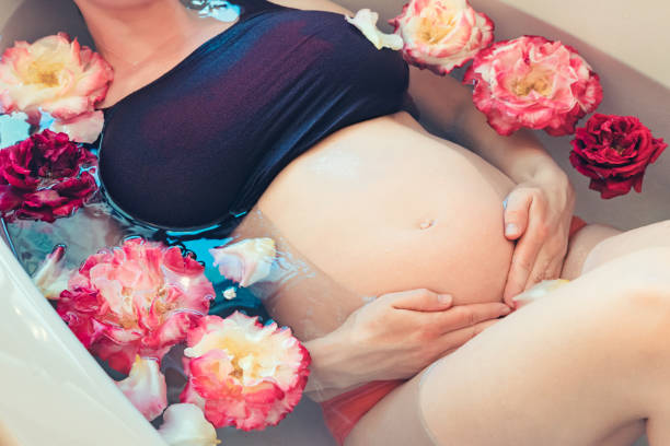 istock Pregnant womat at home. 1153829763