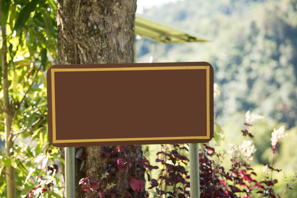 istock Blank Sign in the garden 1153830276