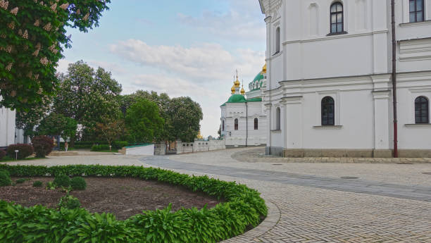 istock Flowering trees in the Kiev Pechersk Lavra 1153832152